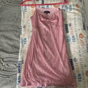 Lulus pink Sparkly Mini dress size S
